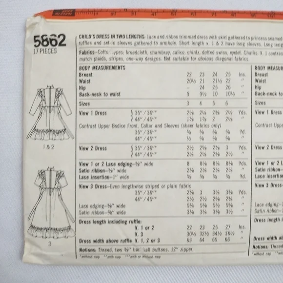 Vintage Childs Dress Gunne Sax Simplicity Pattern number 5862 - Picture 4 of 6